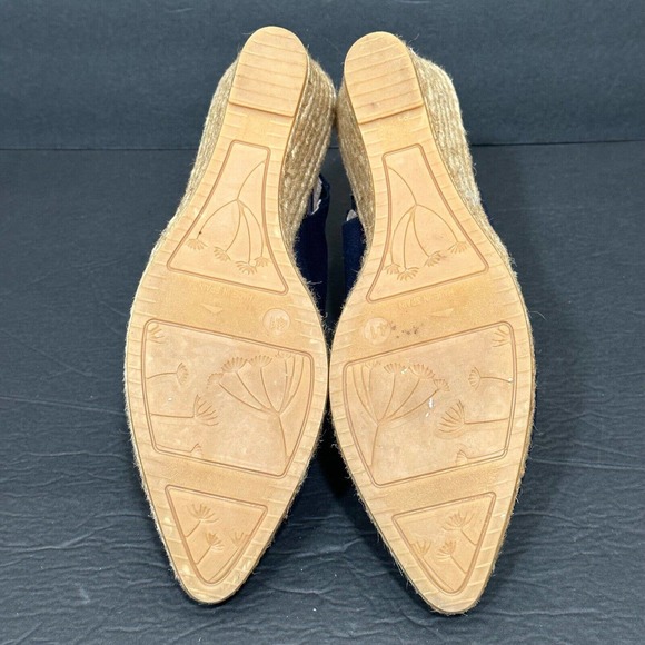 Viscata Barcelona Women's 41/10.5 Blue Pointed Toe Slingback Espadrille Wedges - Picture 8 of 12